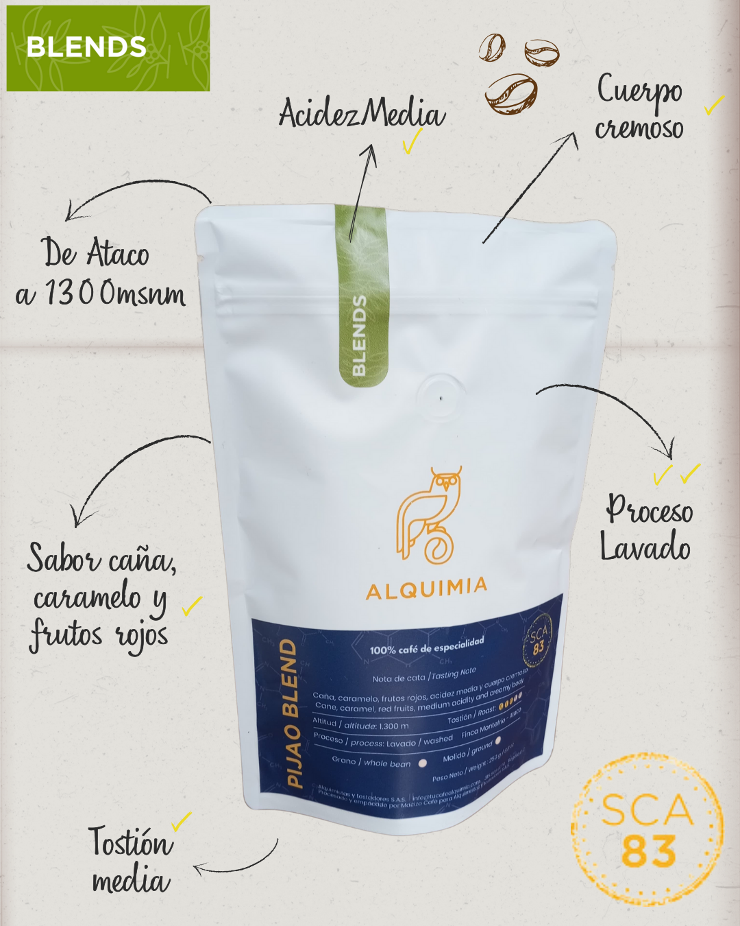 Pijao Blend - Café tradicional y cremoso
